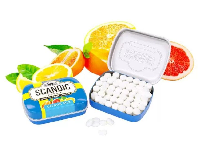 Scandic Конфеты без сахара, конфеты, цитрусовый микс, 1 шт.