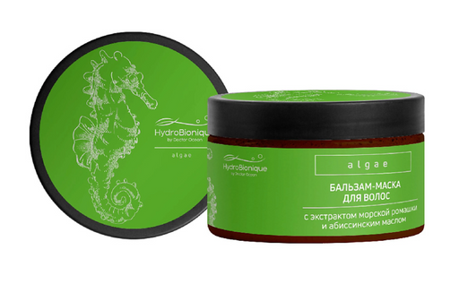 HydroBionique by Doctor Ocean Бальзам-маска для волос Algae, бальзам-маска для волос, с экстрактом морской ромашки и абиссинским маслом, 200 мл, 1 шт.
